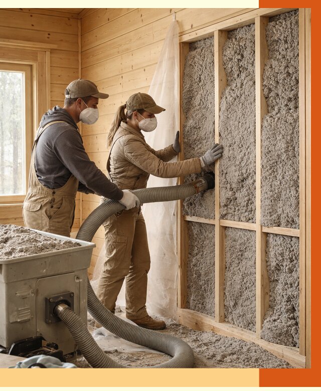 Утепление дачного дома эковатой в Пскове от 1472 руб./м2 — комплексно, ТепломастерПск