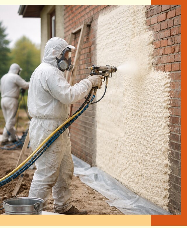 Утепление кирпичного дома ППУ в Пскове под ключ от 6598 руб. | ТепломастерПск