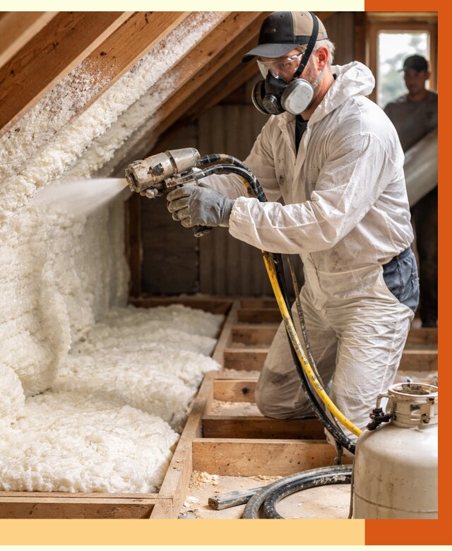 Утепление чердака ППУ в Пскове от 8749 руб./м2 — услуга под ключ | ТепломастерПск