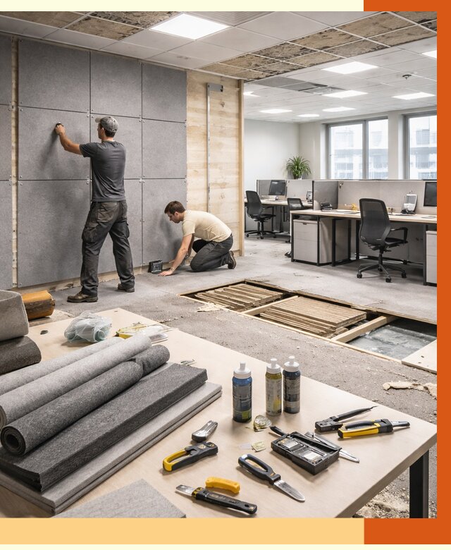 Профессиональная шумоизоляция офиса в Пскове от 6851 руб. за м2 | ТепломастерПск