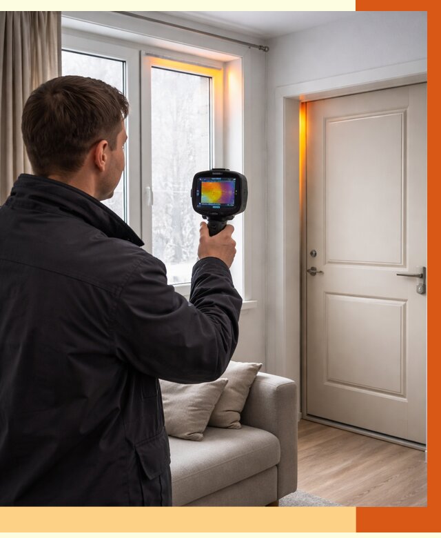 Тепловизионное обследование окон и дверей в Пскове от 4568 руб. | ТепломастерПск
